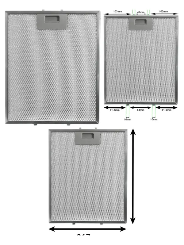 Whirlpool Range Hood Grease Filter Metal Mesh 305x267mm