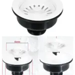 White 1-1/2 BSP Sink Strainer Plug for Kitchen & Bathroom Basins