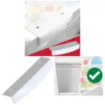 White 145mm Replacement Door Handle for Bosch Refrigerator & Freezer