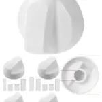 White Control Knob & Adapter Set for Caple Cooker Oven Hob 4pcs