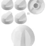 White Control Knob & Adapter Set for Proline Cooker Oven Hob – 4 pcs