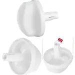 White Control Knob for Indesit IDC75/IDC85 & Whirlpool STC407WB Dryer