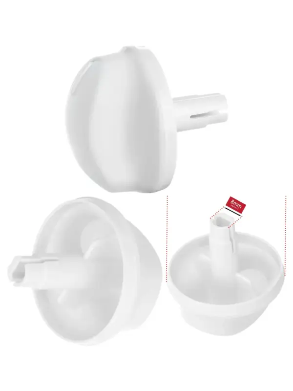 White Control Knob for Indesit IDC75/IDC85 & Whirlpool STC407WB Dryer