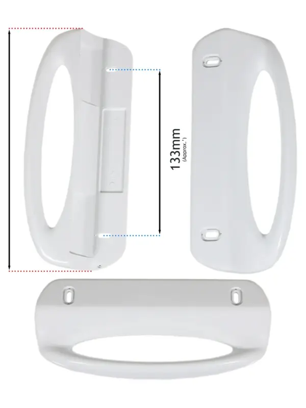 White Door Handle for Electrolux, AEG & Zanussi Freezers 2062728015