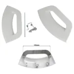White Door Handle Kit for Hotpoint Futura/Ariston Washer Dryer