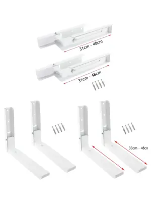 White Extendable Wall Bracket for Garage & Workshop Tool Storage