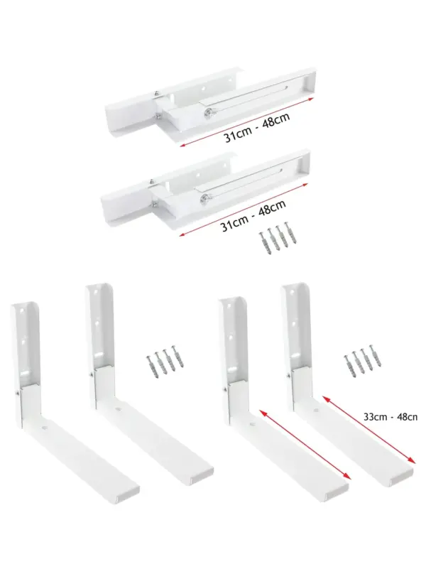 White Extendable Wall Bracket for Garage & Workshop Tool Storage
