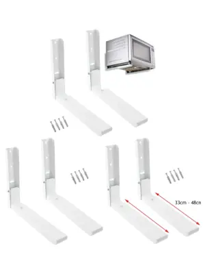 White Extendable Wall-Mount Bracket for Bosch Microwaves – Easy Install