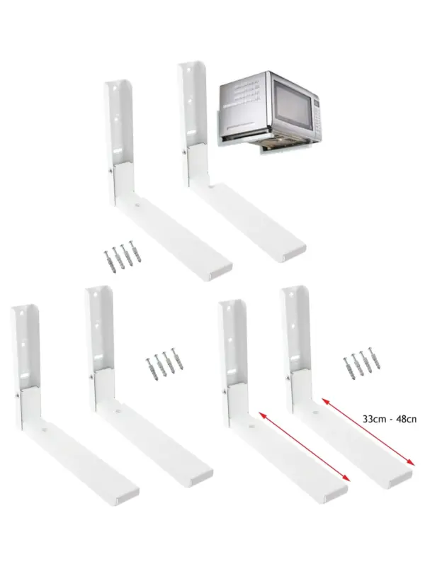 White Extendable Wall-Mount Bracket for Bosch Microwaves – Easy Install
