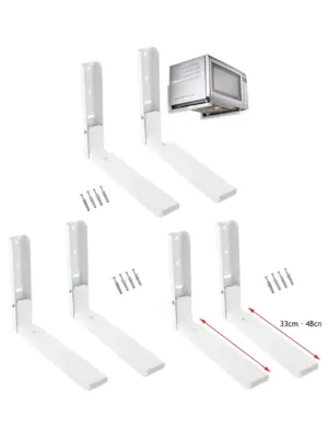 White Extendable Wall-Mount Bracket for Morphy Richards Microwave
