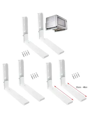 White Extendable Wall Mount Bracket for Panasonic Microwave Kitchen