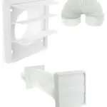 White External Wall Vent Kit for Rangemaster Cooker Hoods – 102mm