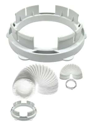 White Knight 2m Dryer Vent Hose & Condenser Adapter Kit for Tumble Dryer
