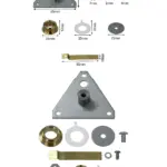 White Knight 44AW Dryer Rear Drum Shaft Replacement Bearing Kit