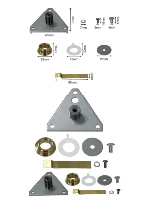 White Knight 44AW Dryer Rear Drum Shaft Replacement Bearing Kit