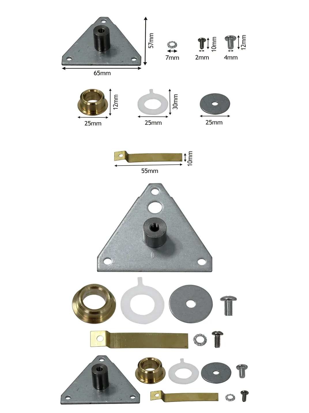 White Knight 44AW Dryer Rear Drum Shaft Replacement Bearing Kit