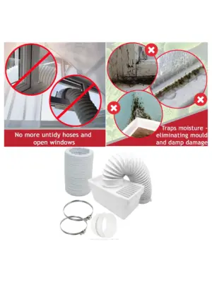 White Knight Dryer Condenser Box with 7m Extra‑Long Hose Kit