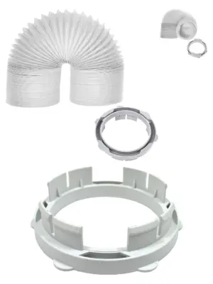White Knight Extra‑Long 6m Dryer Vent Hose & Condenser Adapter Kit