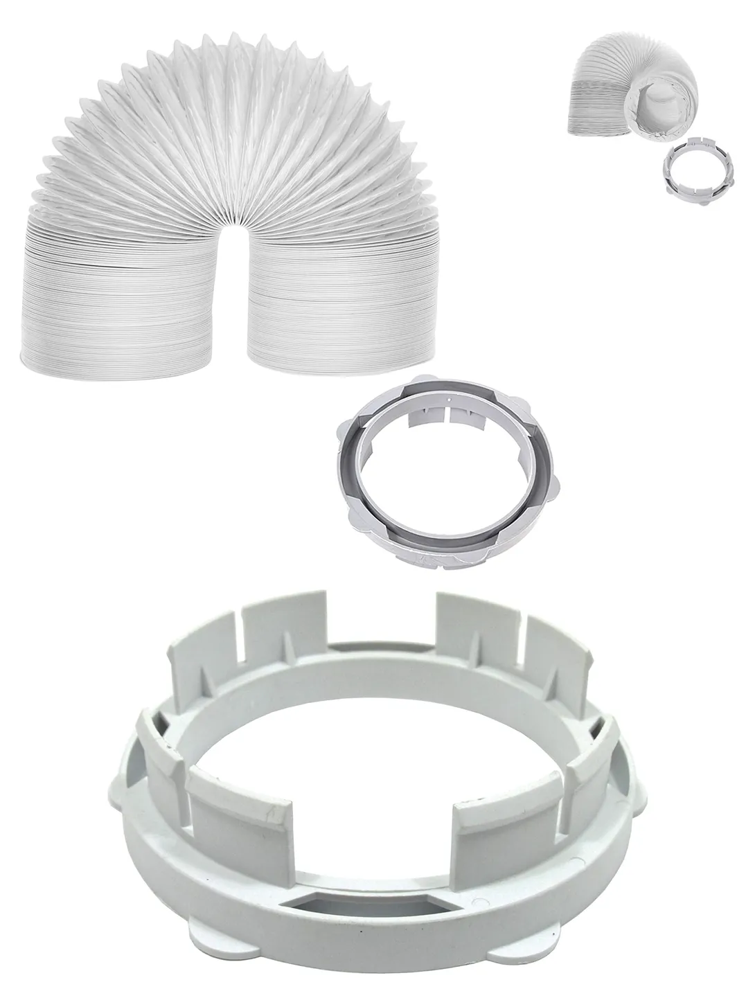 White Knight Extra‑Long 6m Dryer Vent Hose & Condenser Adapter Kit