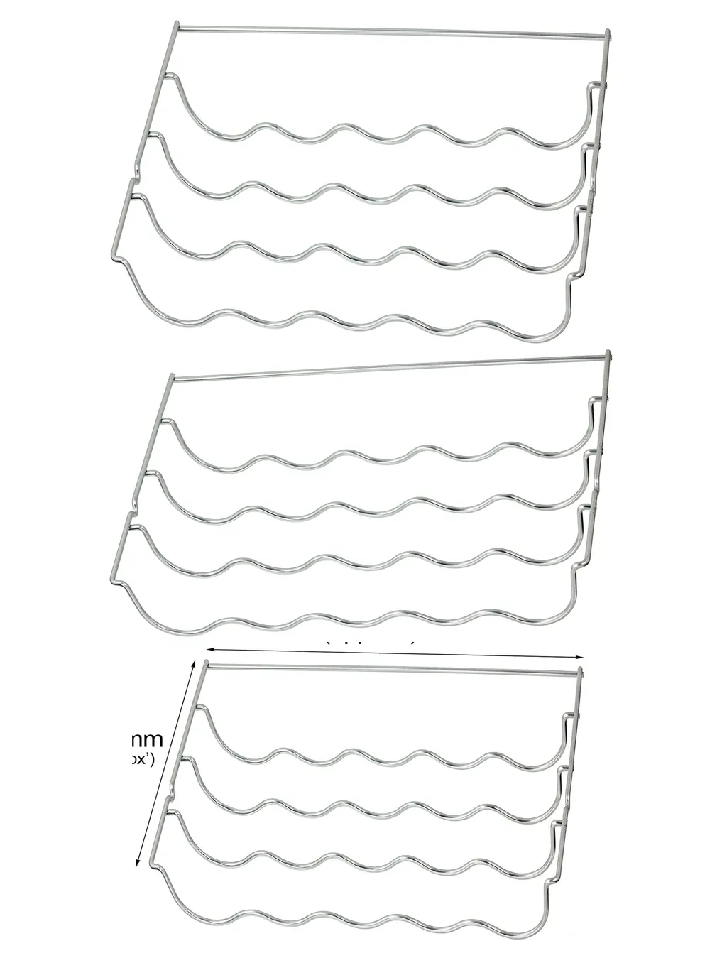 White Knight Fridge Wine Bottle Rack Insert – 457×290×70mm