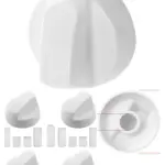 White Universal Control Knob Set (4) for Bosch Cooker Oven Hob