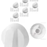 White Universal Gas Storage Heater – Control Knob & Adapters