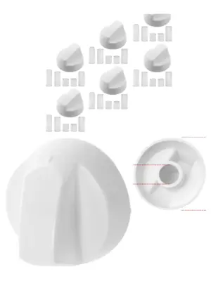 White Universal Gas Storage Heater – Control Knob & Adapters