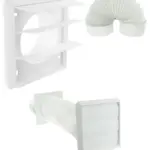 White Wall Vent Duct Cover Kit for Hotpoint Cooker Hoods – 102mm