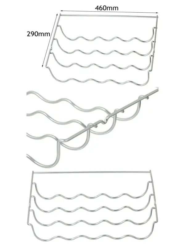 Wine Bottle Rack Shelf Insert for Caple/Haier/Zanussi Fridge – 460x290x70mm