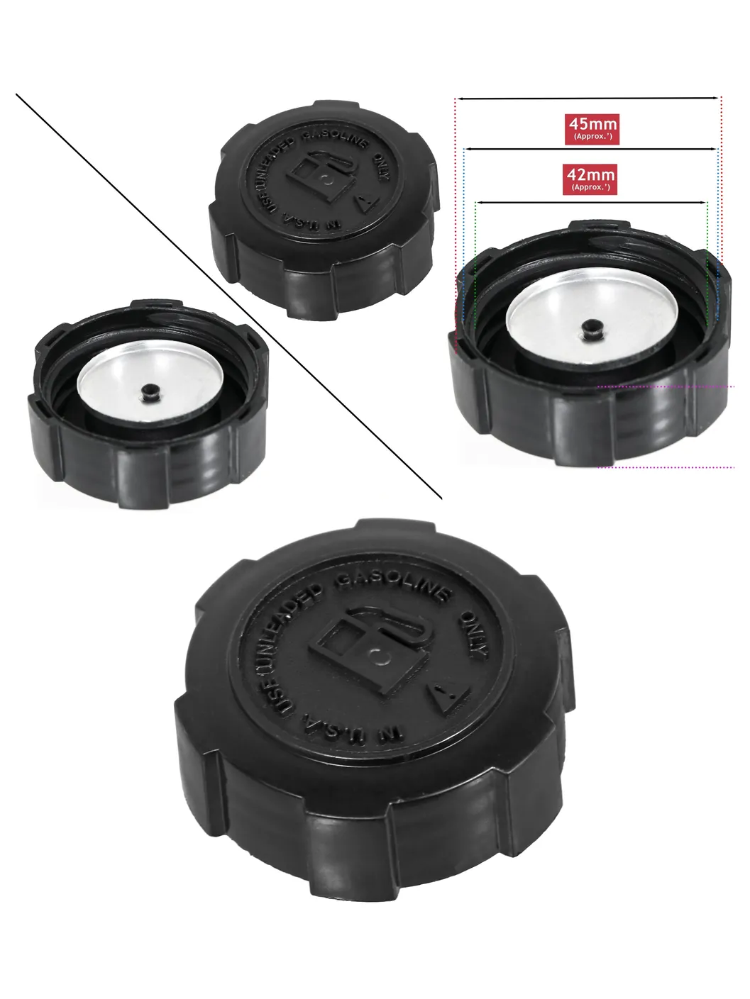 Wolf Lawn Mower Fuel Tank Cap - Fits 2003, 2057, 2064 & 2069 Engines
