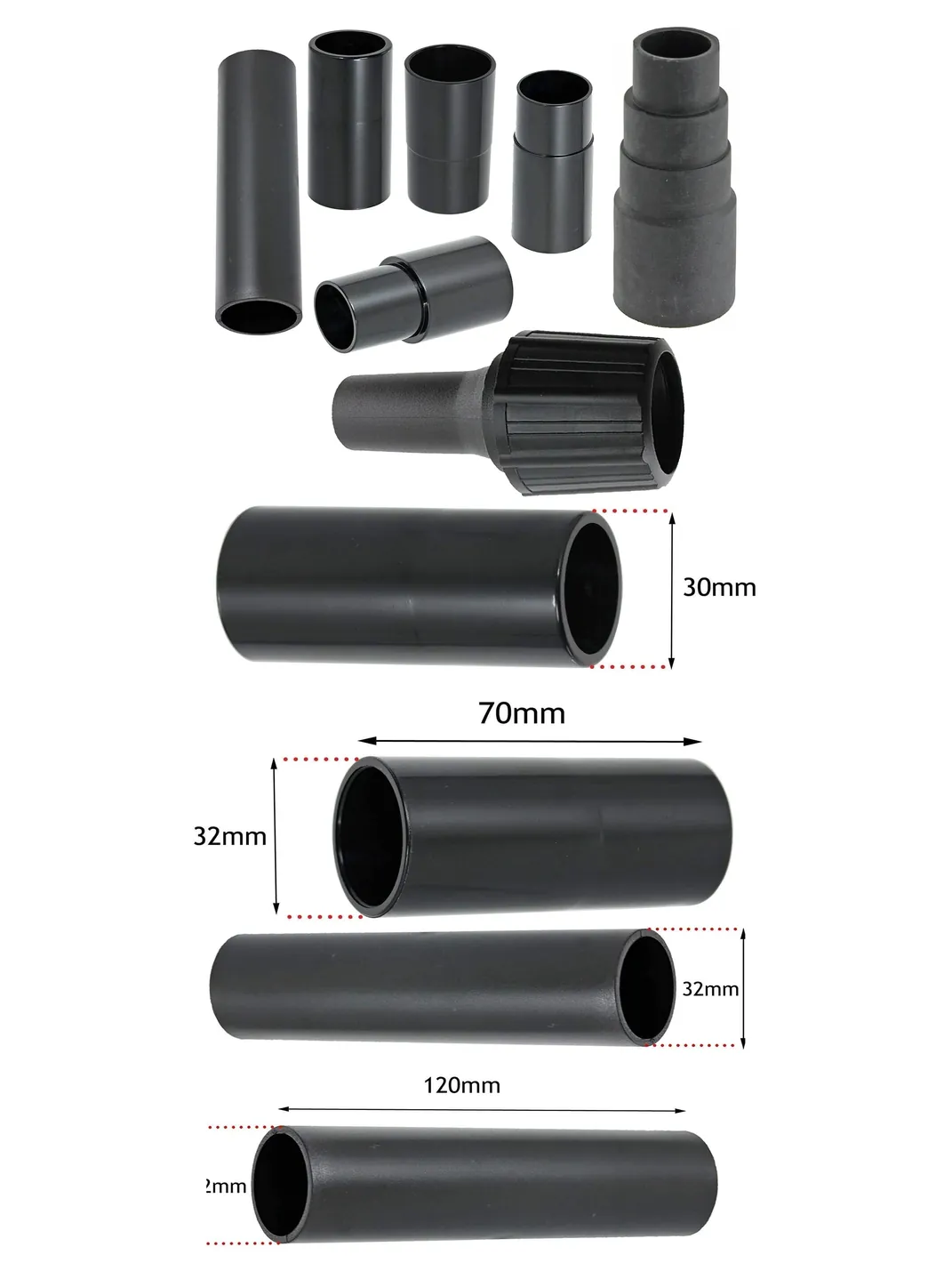 WORX Dust Extraction Port Adapter for Sanders 26-38mm Universal
