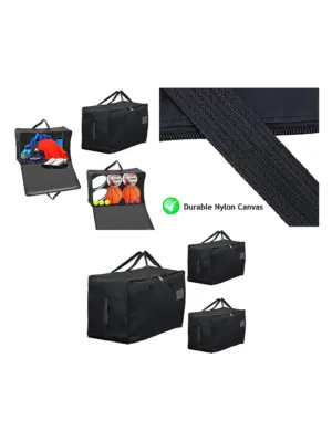 XL Black Canvas Sports Bag 100L Pack of 3 for Football & Rugby