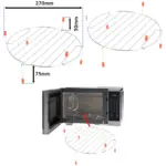 ZANUSSI 270mm Wire Turntable Rack for Microwave Grill Oven