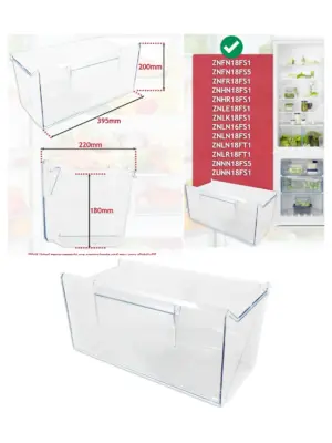 Zanussi Bottom Drawer Shelf Box for Fridge Freezer – fits most models