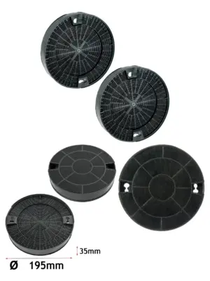ZANUSSI Charcoal Cooker Hood Carbon Filter – 2 Pack 195×35mm