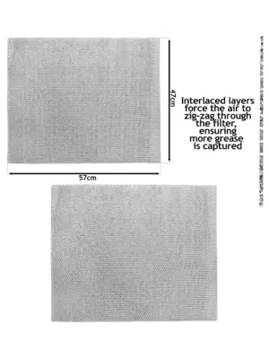 Zanussi Cooker Hood Metal Mesh Grease Filter 57x47 cm Replacement