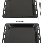 Zanussi Enamel Baking Tray – Oven Safe, 448 mm x 360 mm, 25 mm Deep