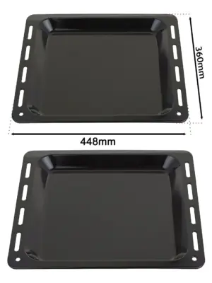 Zanussi Enamel Baking Tray – Oven Safe, 448 mm x 360 mm, 25 mm Deep
