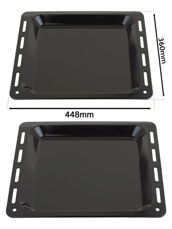 Zanussi Enamel Baking Tray – Oven Safe, 448 mm x 360 mm, 25 mm Deep