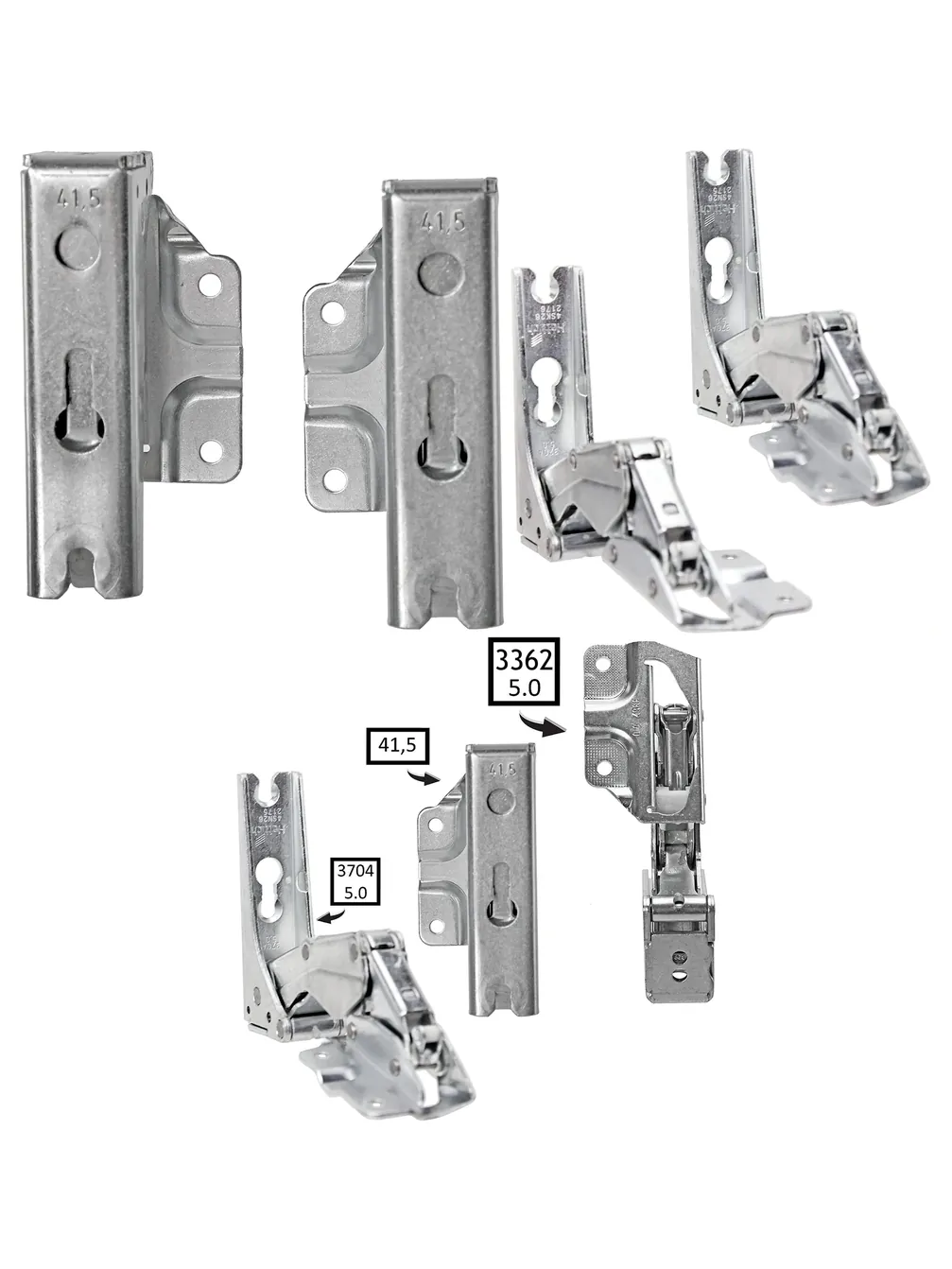 Zanussi Fridge Door Hinge Set – Integrated Left & Right, 3362/3363