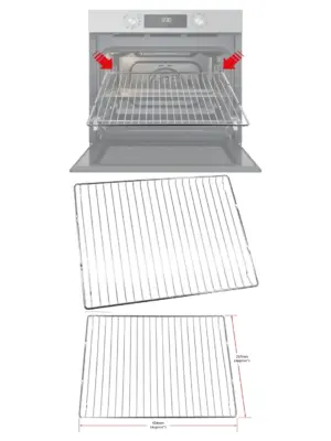 Zanussi Oven Grill Rack 426x357mm Fits ZOD370/580/690 & ZOU270/370/580