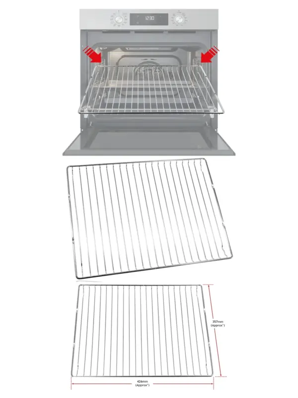 Zanussi Oven Grill Rack 426x357mm Fits ZOD370/580/690 & ZOU270/370/580