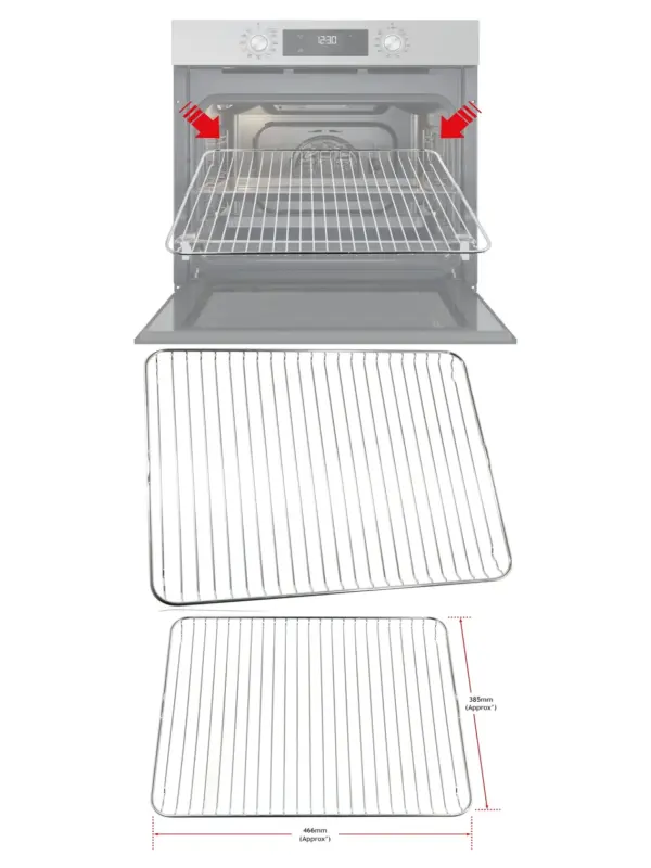 Zanussi Oven Grill Rack 466×385 mm – Fits ZOP, ZOB, ZOH, ZOC & more