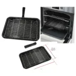 ZANUSSI Small Grill Pan with Rack & Detachable Handle for Oven Cooking