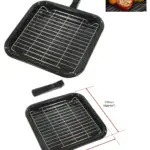 Zanussi Square Grill Pan with Detachable Handle – Black Non‑Stick 285mm