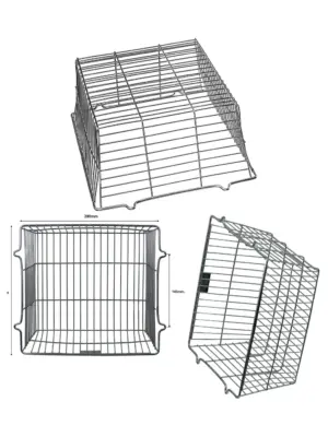 Zinc Boiler Flue Guard Basket – Square Deep Cage, 28 cm