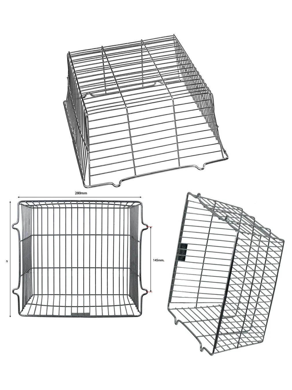 Zinc Boiler Flue Guard Basket – Square Deep Cage, 28 cm