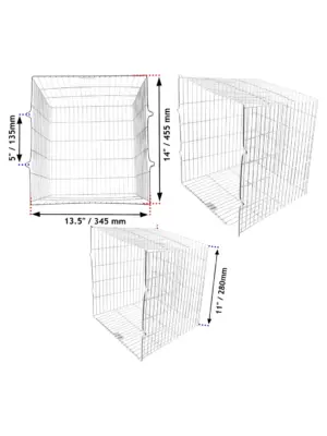 Zinc‑Coated Cooker Hob & Dryer Vent Guard – Square Cage 11×10×10.5 in