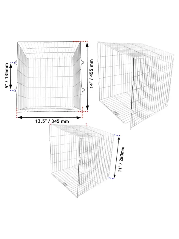 Zinc‑Coated Cooker Hob & Dryer Vent Guard – Square Cage 11×10×10.5 in
