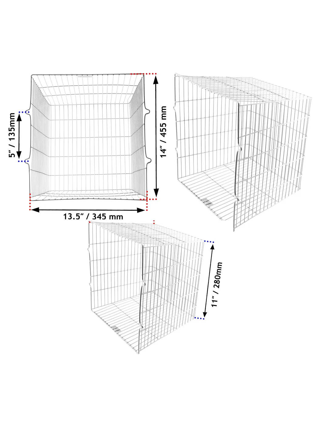 Zinc‑Coated Cooker Hob & Dryer Vent Guard – Square Cage 11×10×10.5 in